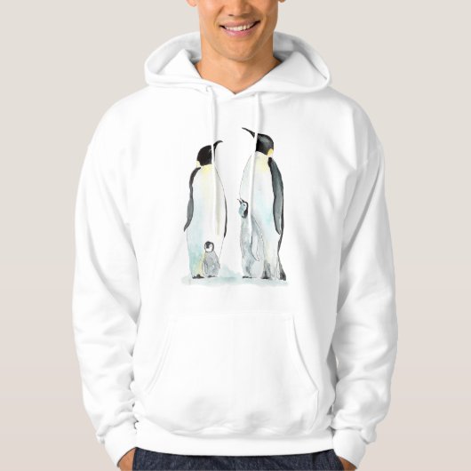 Penguin Familie Zwei Kinder Pinguin Hoodie (Vorderseite)