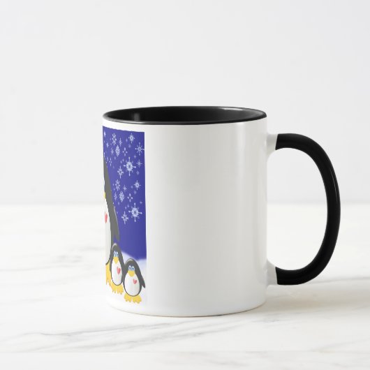 Penguin Familiengeschenk Tasse (Rechts)
