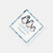 Penguin Family Baby Dusche Napkins Serviette (Ecke)