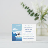 Penguin Family Book Request Card Begleitkarte (Stehend Vorderseite)