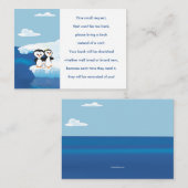 Penguin Family Book Request Card Begleitkarte (Vorne/Hinten)