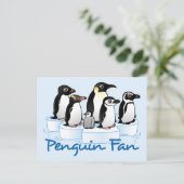 Penguin Fan Postkarte (Stehend Vorderseite)