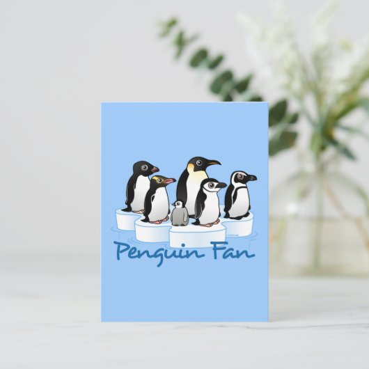 Penguin Fan Postkarte (Stehend Vorderseite)