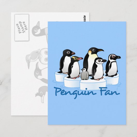 Penguin Fan Postkarte (Vorne/Hinten)