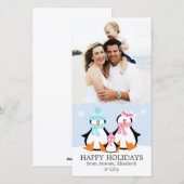 Penguin Feiertagskarte (Vorne/Hinten)