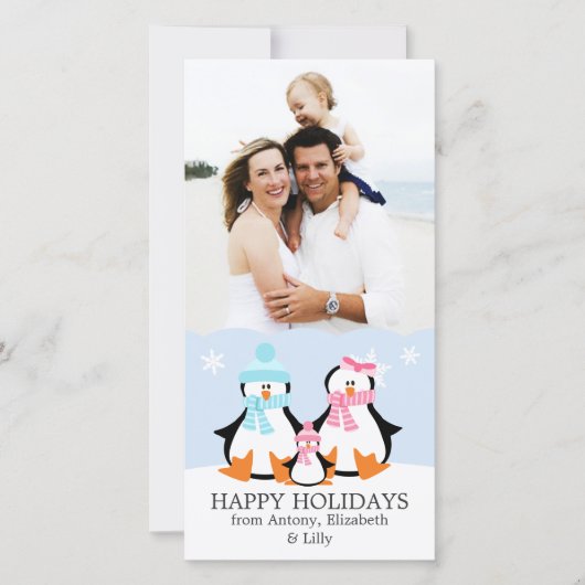 Penguin Feiertagskarte (Vorderseite)