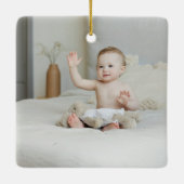 Penguin First Christmas Grandeleltern Foto auf der Keramikornament (Rückseite)