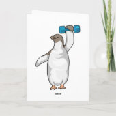 Penguin Fitness Dumbell Karte (Rückseite)