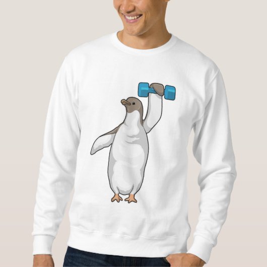 Penguin Fitness Dumbell Sweatshirt (Vorderseite)