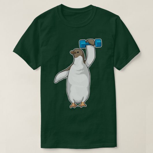 Penguin Fitness Dumbell T-Shirt (Design vorne)