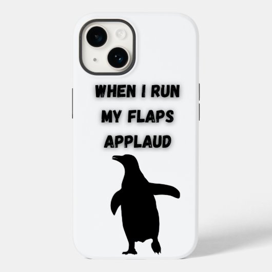 penguin flaps applaud inappropriate embarrassing Case-Mate iPhone hülle (Rückseite)