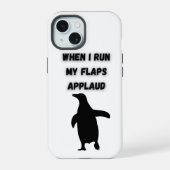 penguin flaps applaud inappropriate embarrassing iPhone 15 hülle (Rückseite)