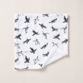 Penguin Flight Squad | Ocean Art Design Badhandtuch Set (Waschlappen)