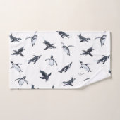 Penguin Flight Squad | Ocean Art Design Badhandtuch Set (Handtuch)
