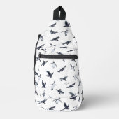 Penguin Flight Squad | Ocean Art Design Crossbody Bag (Vorderseite)