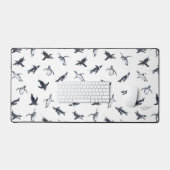 Penguin Flight Squad | Ocean Art Design Schreibtischunterlage (Tastatur & Maus)