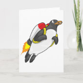 Penguin Flying Jetpack Karte (Vorderseite)