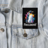 Penguin Freeloader-Residenzpolitik Button (Insitu)