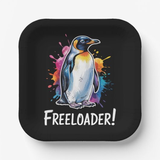 Penguin Freeloader-Residenzpolitik Pappteller (Vorderseite)