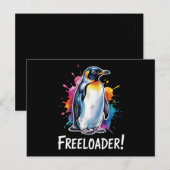 Penguin Freeloader-Residenzpolitik Postkarte (Vorne/Hinten)