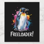 Penguin Freeloader-Residenzpolitik Weinetikett (Einzelnes Label)