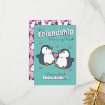Penguin Freundschaftsklasse Zimmer Valentine Card