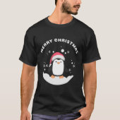 Penguin Frohe Weihnachten T-Shirt (Vorderseite)