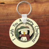 Penguin Frohe Weihnachts-T - Shirt und Geschenke Schlüsselanhänger (Vorderseite)