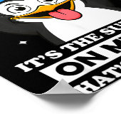 Penguin Funny Controlling My Mouth Is The Easy Par Poster (Ecke)