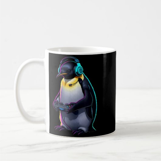 Penguin Gaming Animal Video Games Funny Penguin Kaffeetasse (Links)