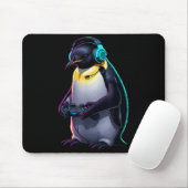 Penguin Gaming Animal Video Games Funny Penguin Mousepad (Mit Mouse)