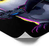 Penguin Gaming Animal Video Games Funny Penguin Poster (Ecke)