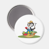 Penguin Gardener Magnet (Vorderseite/Rückseite)