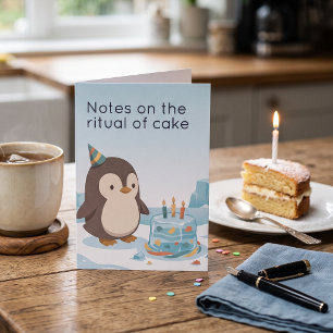 Penguin Geburtstag Trockener Humor Benutzerdefin Karte