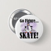 Penguin gehen Zahl Skate Button (Vorne & Hinten)