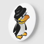 PENGUIN GESCHRÄNKT GROßE WANDUHR (Winkel)