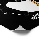 Penguin Gift Kids Musician Orchestra Bass Klarinet Poster (Ecke)