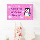 Penguin Girl Personalisiert Banner (Insitu)