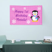 Penguin Girl Personalisiert Banner (Messeveranstaltung)