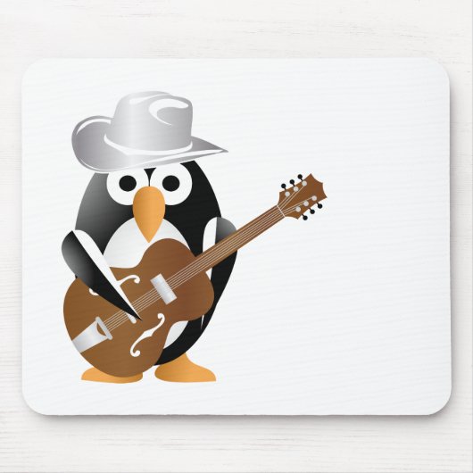 Penguin-Gitarrist Mousepad (Vorne)