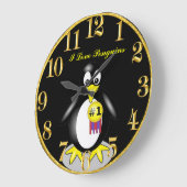 Penguin Gold Clock Große Wanduhr (Winkel)