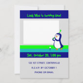 Penguin Golfeinladung Einladung (Vorderseite)