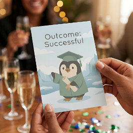 Penguin Graduate | Outcome Successful Dry Humour Karte