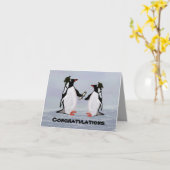 Penguin Graduation Cards Karte (Gelbe Blume)