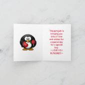 PENGUIN GRANDSON VALENTINE KARTE (Innenseite)