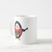 Penguin Guitar Musician Niedlich Kaffeetasse (Vorderseite Links)