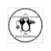 Penguin Häkelgarn Weihnachtsgarn handgefertigt von Gummistempel (Prägung)