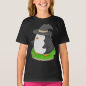 Penguin Halloween Hexe T-Shirt (Vorderseite)
