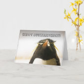 Penguin Happy Birthday Card Karte (Gelbe Blume)