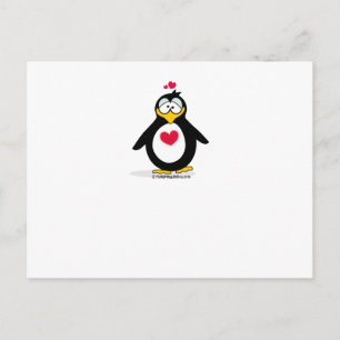 Penguin Heart Postkarte